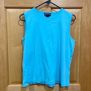 Lands End blue tank top M 10-12